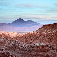 Buy canvas prints of Atacama Desert and Volcanos at Sunset Chile by James Brunker