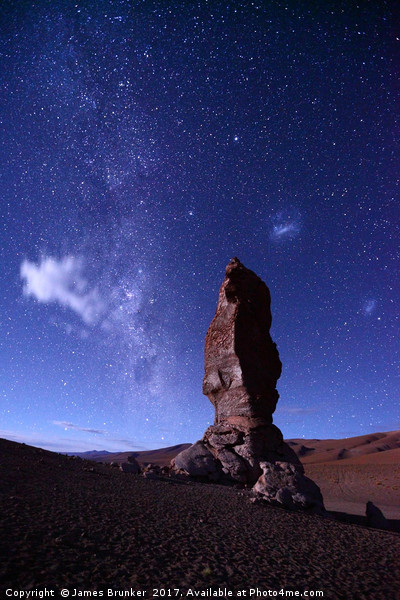 Moai de Tara Milky Way and Magellanic Clouds Chile Picture Board by James Brunker