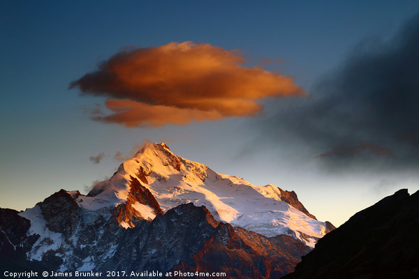 Mt Huayna Potosi at Dawn Cordillera Real Bolivia Picture Board by James Brunker