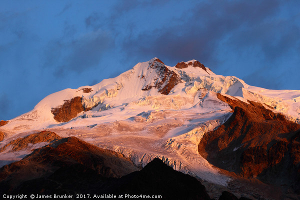 Mt Huayna Potosi Sunrise Cordillera Real Bolivia Picture Board by James Brunker