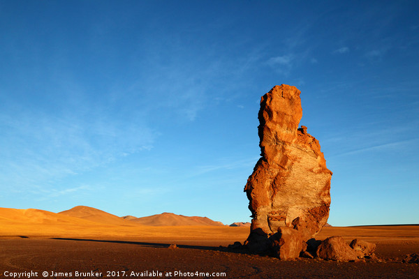 Moai de Tara Rock Formation at Sunrise Chile Picture Board by James Brunker
