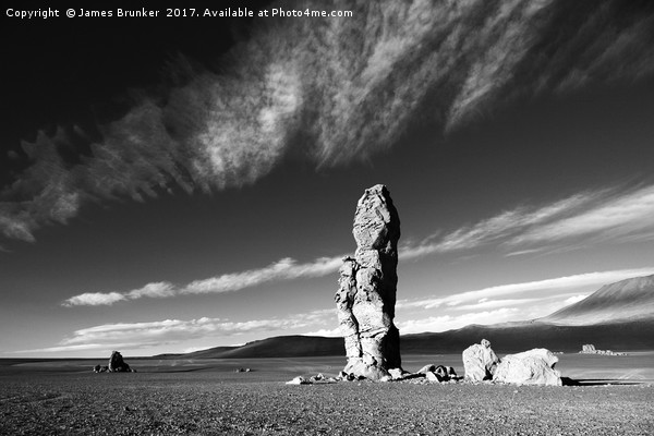 Moais de Tara Rock Formations in Monochrome Chile Picture Board by James Brunker