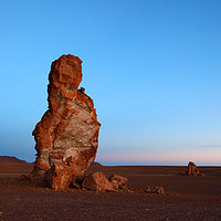 Buy canvas prints of Moai de Tara Rock Formation Before Dawn Chile by James Brunker