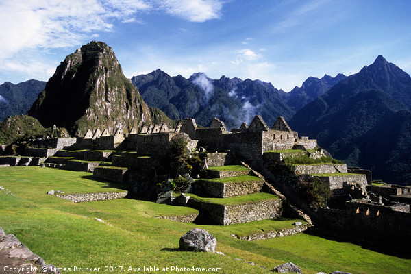 Machu Picchu Residential Sector Peru Picture Board by James Brunker