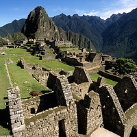 Buy canvas prints of Inca Houses and Main Square in Machu Picchu Peru by James Brunker