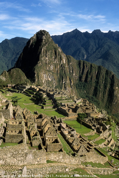 Inca City of Machu Picchu Vertical Peru Picture Board by James Brunker