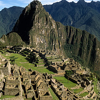 Buy canvas prints of Inca City of Machu Picchu Vertical Peru by James Brunker