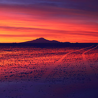 Buy canvas prints of Spectacular Sunset Journey Salar de Uyuni Bolivia by James Brunker