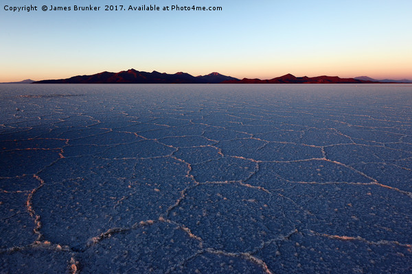 Sunrise Over Salar de Uyuni Salt Flats Bolivia Picture Board by James Brunker