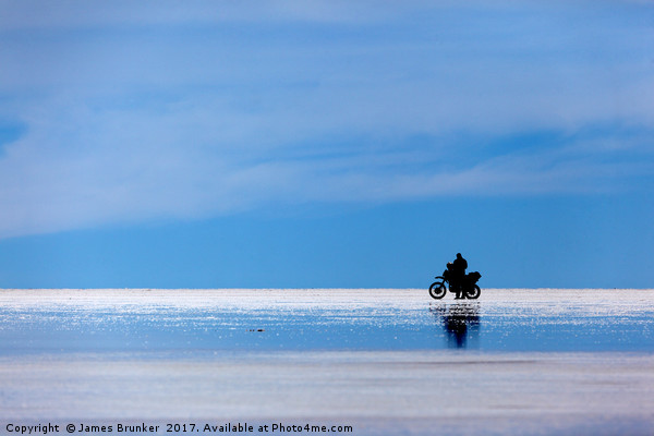 Motorbike Trip Across the Salar de Uyuni Bolivia Picture Board by James Brunker