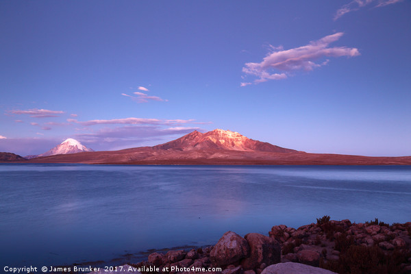 Twilight Over Lauca National Park Chile Picture Board by James Brunker
