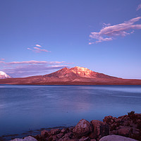 Buy canvas prints of Twilight Over Lauca National Park Chile by James Brunker