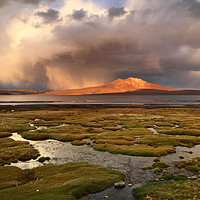Buy canvas prints of Spectacular Skies over the Andean Altiplano Chile by James Brunker