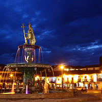 Buy canvas prints of Statue of the Inca Pachacuteq Cuzco Peru by James Brunker