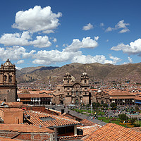 Buy canvas prints of View Over Plaza de Armas Square Cusco Peru by James Brunker