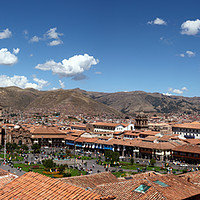 Buy canvas prints of Panoramic View of Historic City of Cusco Peru by James Brunker