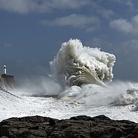 Buy canvas prints of JoEvans The Maelstrom at Porthcawl Lighthouse by Jo Evans