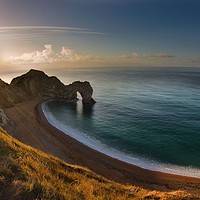 Buy canvas prints of Sunrise over Durdle Door by Nymm Gratton