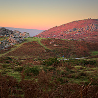 Buy canvas prints of Bonehill Rocks and Bell Tor, Dartmoor by Nymm Gratton