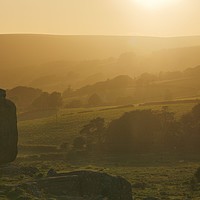 Buy canvas prints of Evening on Hound Tor by Nymm Gratton
