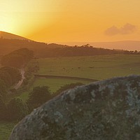 Buy canvas prints of Sunset from Hound Tor by Nymm Gratton