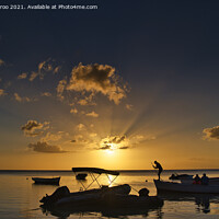 Buy canvas prints of Sunset in Mauritius by Rachid Karroo