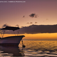 Buy canvas prints of Colorful tropical sunset in Mauritius by Rachid Karroo