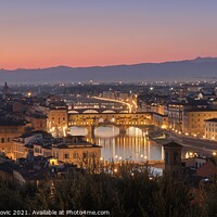 Buy canvas prints of Florence by night by Ranko Dokmanovic