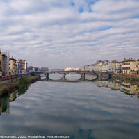 Buy canvas prints of Clouds over Ponte alle Grazie by Ranko Dokmanovic