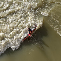 Buy canvas prints of Kayaking on the river Arno by Ranko Dokmanovic