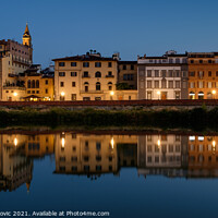 Buy canvas prints of Florence, river Arno by Ranko Dokmanovic