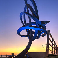 Buy canvas prints of The Kitetail Sculpture at Aberavon Seafront  by Neil Holman
