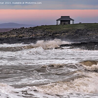 Buy canvas prints of Porthcawl Shelter at High Tide by Neil Holman
