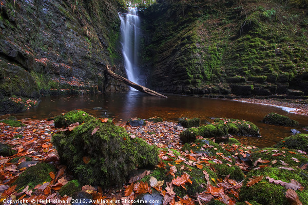 Autumn At Sgwd Einion Gam Waterfall, Brecon Beacon Picture Canvas Wall ...