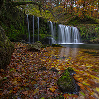 Buy canvas prints of Autumn at Sgwd Ddwli Waterfall by Neil Holman