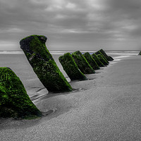 Buy canvas prints of The Wreck of the Altmark on Kenfig Sands by Neil Holman