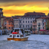 Buy canvas prints of Sunset on the Grand Canal Venice  by Neil Holman