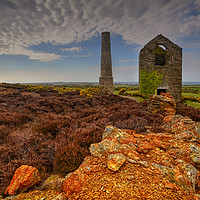 Buy canvas prints of Pumphouse and Chimney, Parys Mountain, Anglesey  by Neil Holman