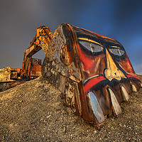 Buy canvas prints of Lime Quarry Digger by Neil Holman