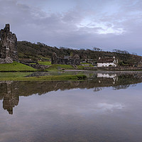 Buy canvas prints of High Tide at Ogmore Castle by Neil Holman