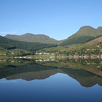 Buy canvas prints of Reflections at Lochgoilhead by Elvia Worrall by Elvia Worrall