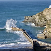 Buy canvas prints of Portreath Harbour, Cornwall by Elvia Worrall