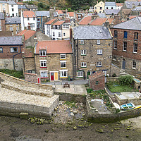 Buy canvas prints of Staithes Houses by Simon Annable