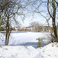 Buy canvas prints of Winter Lake by Simon Annable