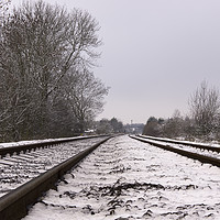 Buy canvas prints of Winter Railway by Simon Annable