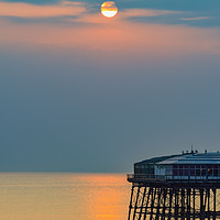 Buy canvas prints of Sunset North Pier Blackpool by Caroline James