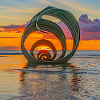 Buy canvas prints of Mary's Shell at sunset  by Caroline James