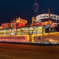 Buy canvas prints of Blackpool Illuminated Tram by Caroline James