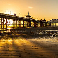 Buy canvas prints of Blackpool North Pier during Golden Hour by Caroline James