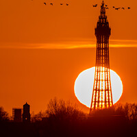 Buy canvas prints of Sunset Tower Blackpool  by Caroline James